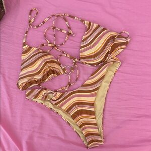 Princess Polly Striped Women One Piece Swimsuit